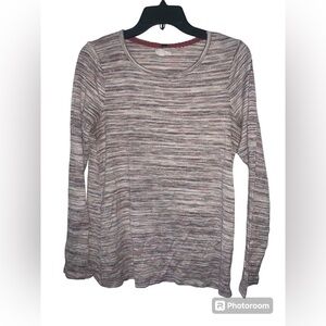 Cupio red and white mixed colors long sleeve crew neck‎ top size medium